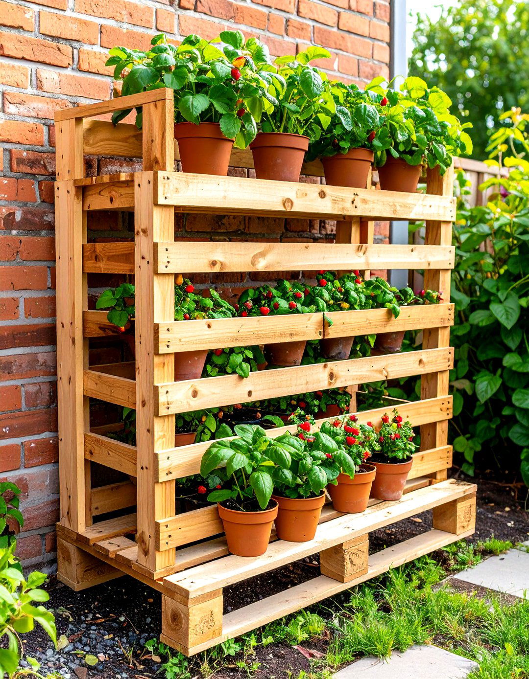 Pallet Wood Garden Trellis - 30 garden trellis ideas