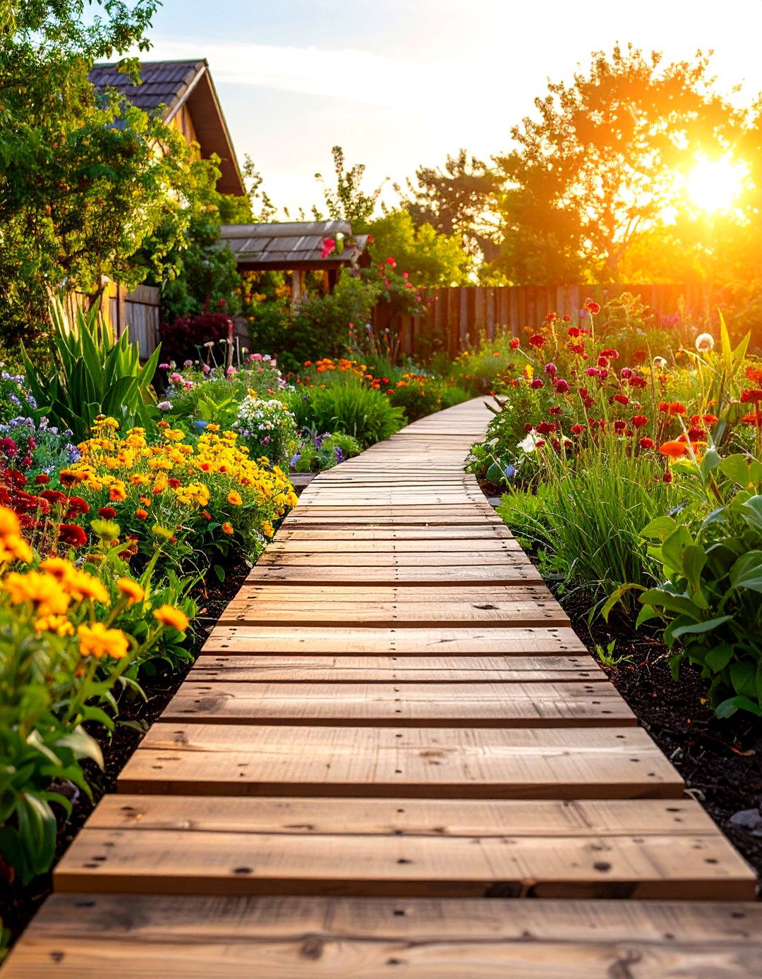 Pallet Wood Garden Walkway - 30 garden walkway ideas