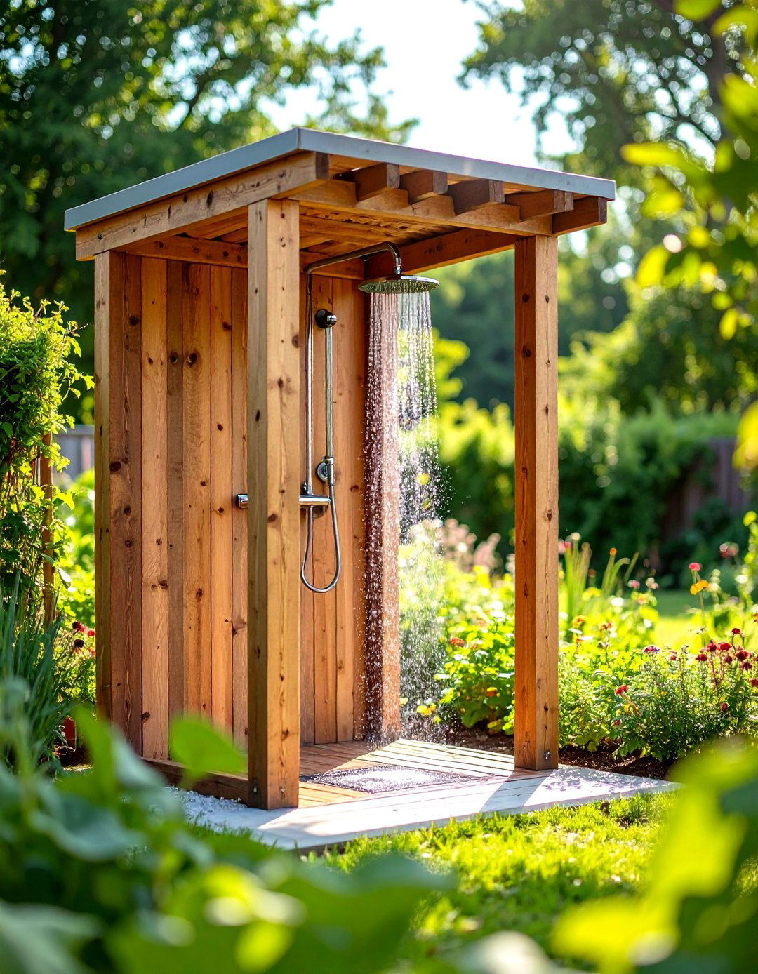 Pallet Wood Outdoor Shower Enclosure - 30 outdoor shower enclosure ideas