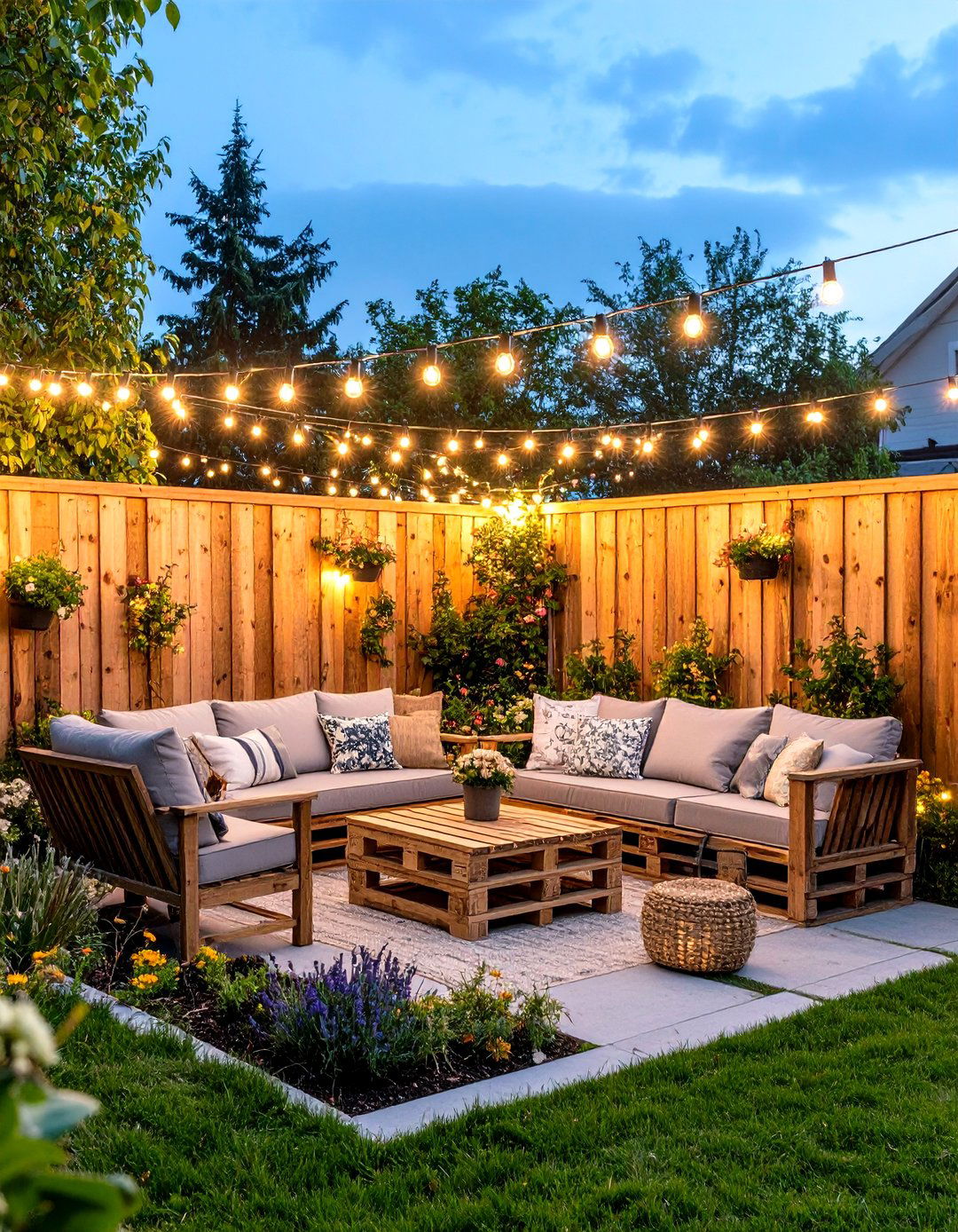 Pallet Wood Patio Fence - 30 patio fence ideas