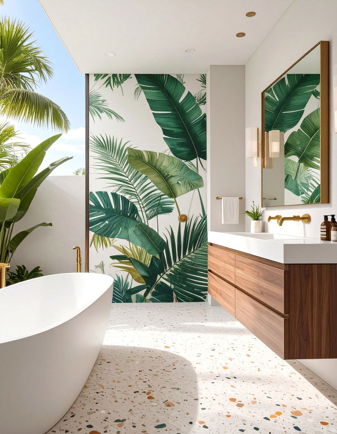 Palm Springs Poolside Bathroom - 30 beach bathroom ideas