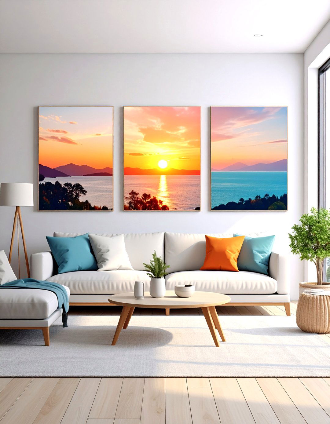 Panel Picture Wall - 30 picture wall ideas for living room