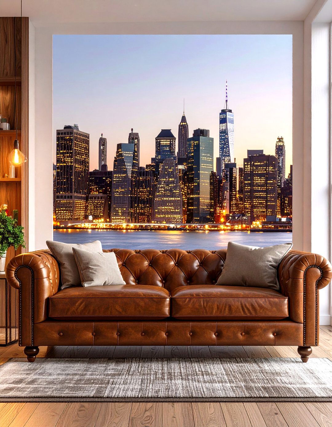 Panoramic Photo Picture Wall - 30 picture wall ideas for living room