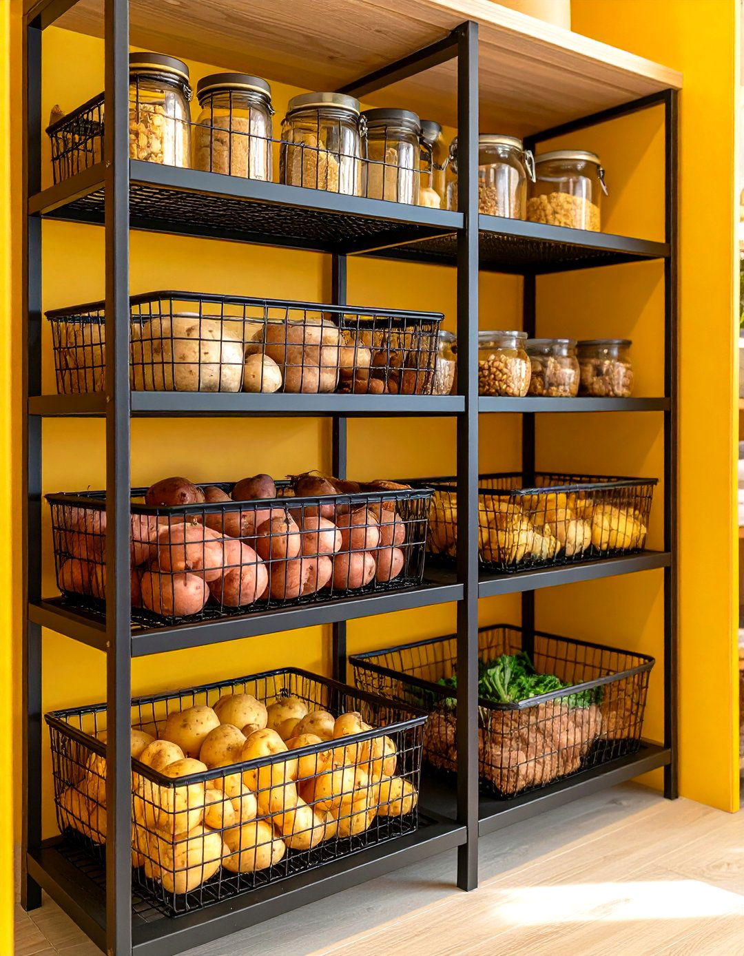 Pantry Organizing for Root Vegetables - 30 pantry organizing ideas