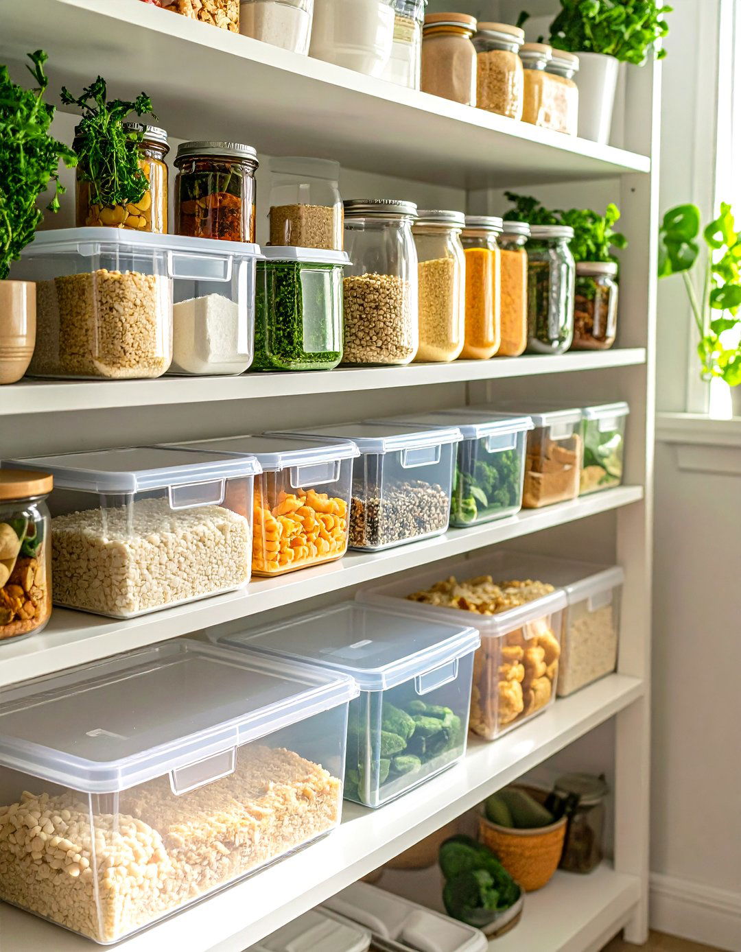 Pantry Organizing with Clear Shoe Boxes - 30 pantry organizing ideas