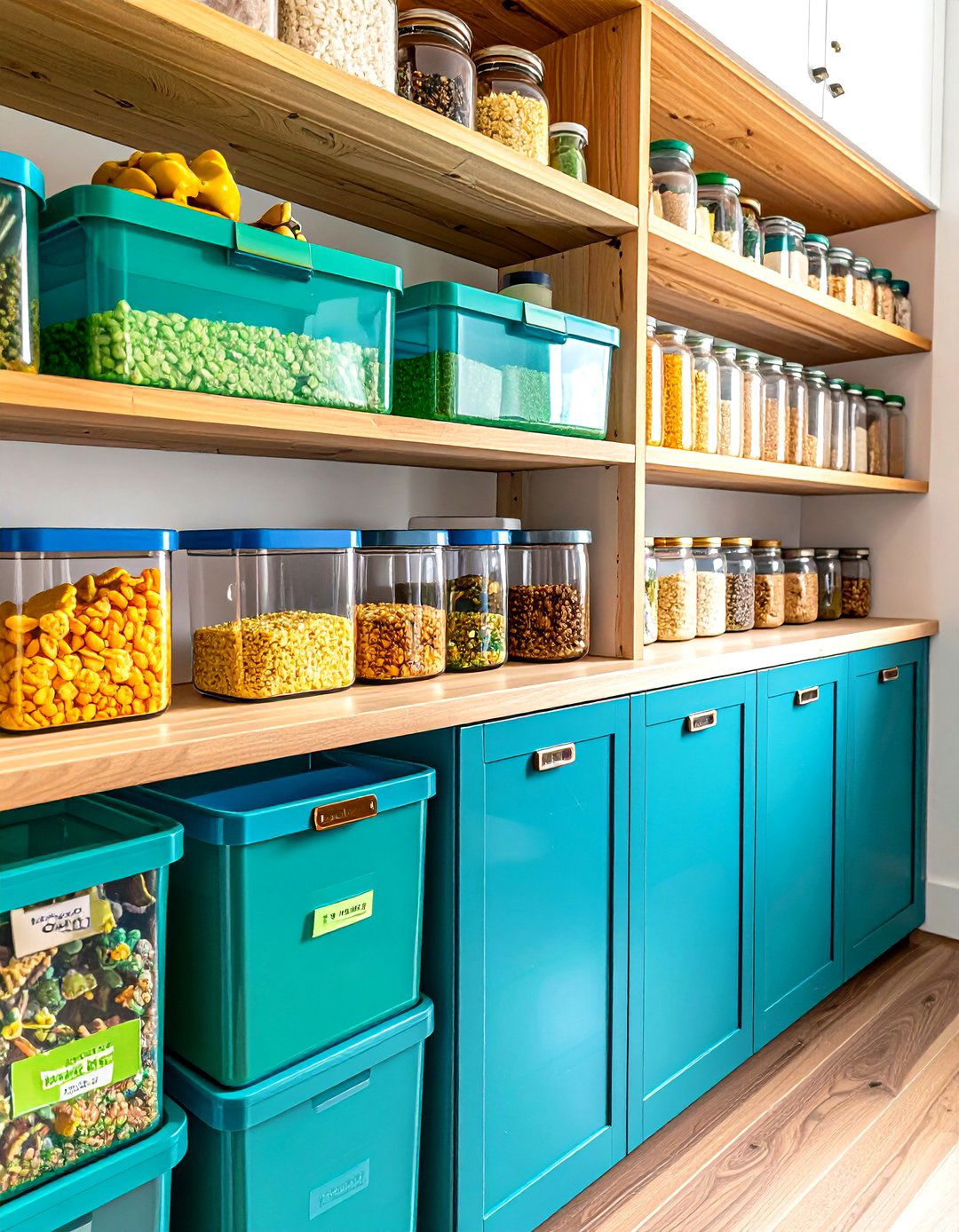 Pantry Organizing with Color Coded Labels - 30 pantry organizing ideas