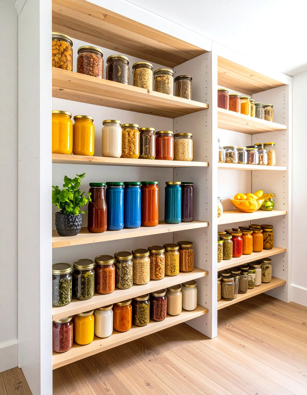 Pantry Organizing with Tiered Shelving - 30 pantry organizing ideas