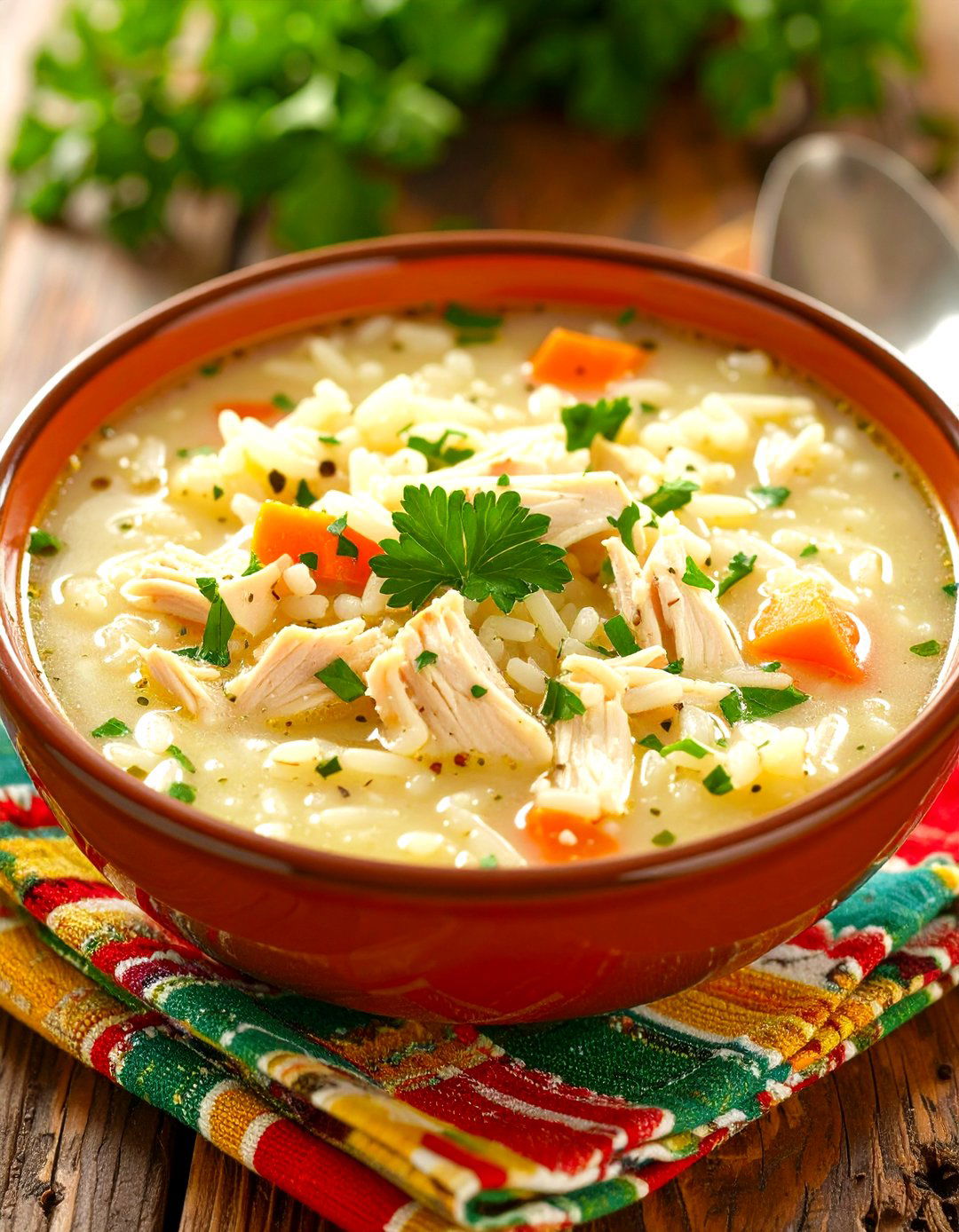 Pantry Staple Chicken and Rice Soup - 30 pantry dinner ideas
