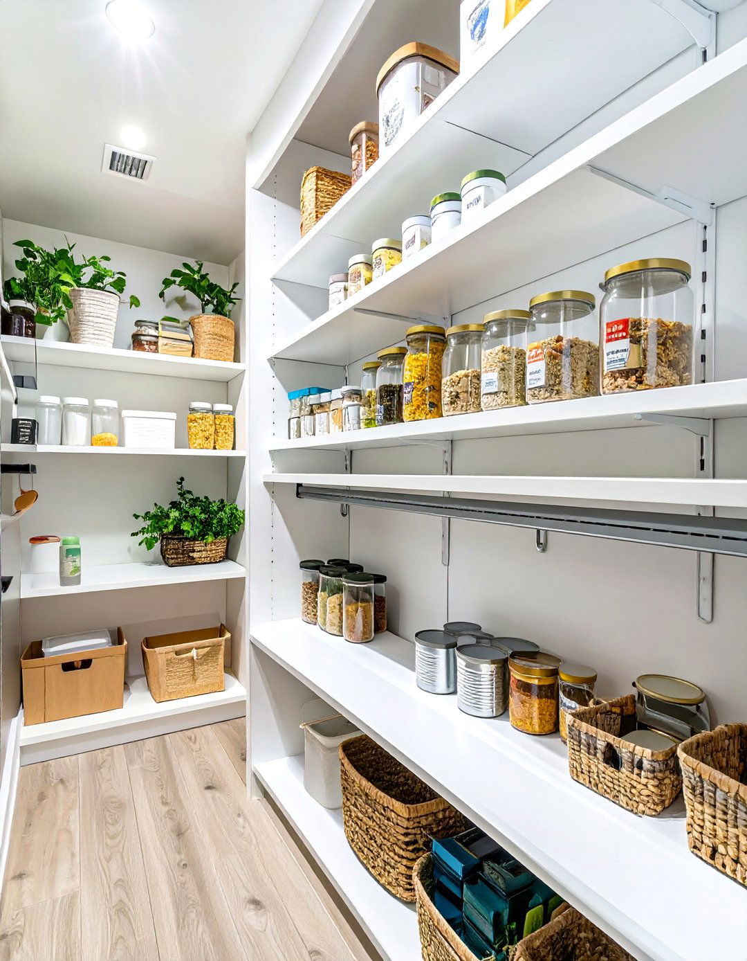 Pantry System with Adjustable Shelving - 30 small kitchen pantry ideas