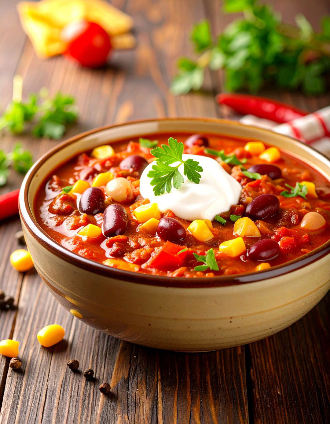 Pantry Three Bean Chili - 30 pantry dinner ideas