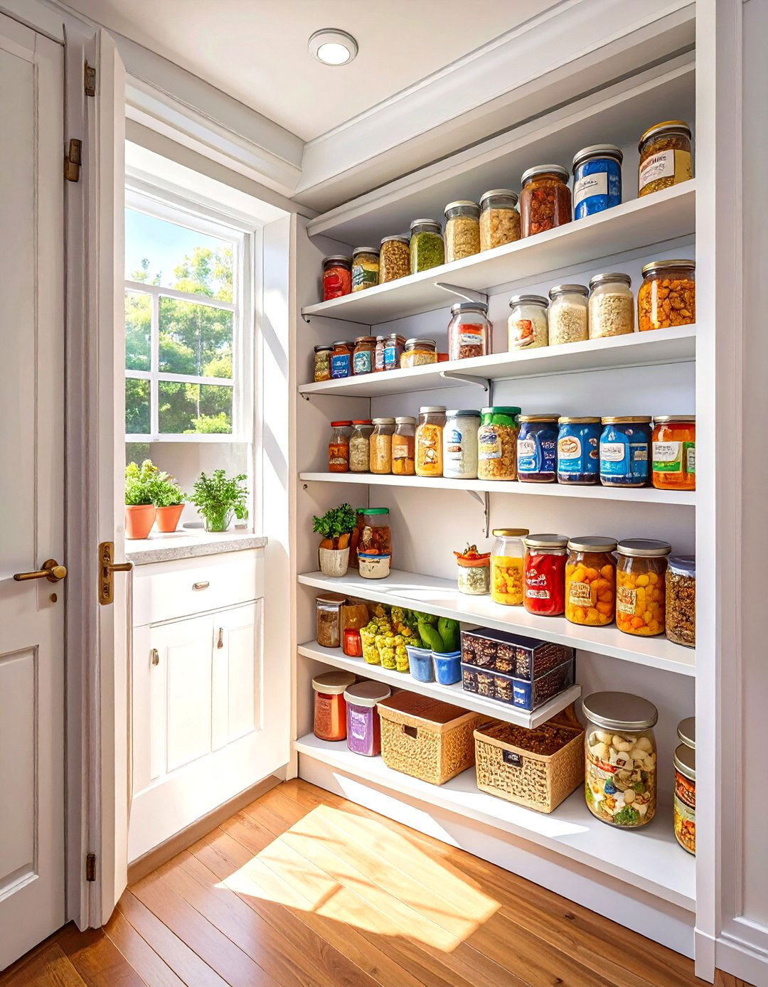 Pantry in a Converted Broom Closet - 30 small kitchen pantry ideas