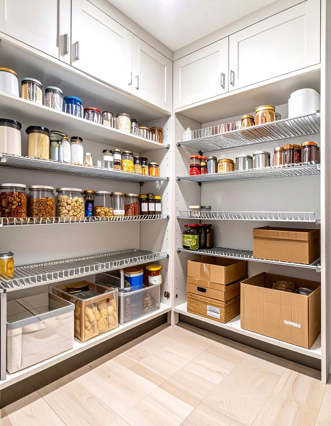 Pantry with Pull Out Shelves - 30 corner pantry ideas