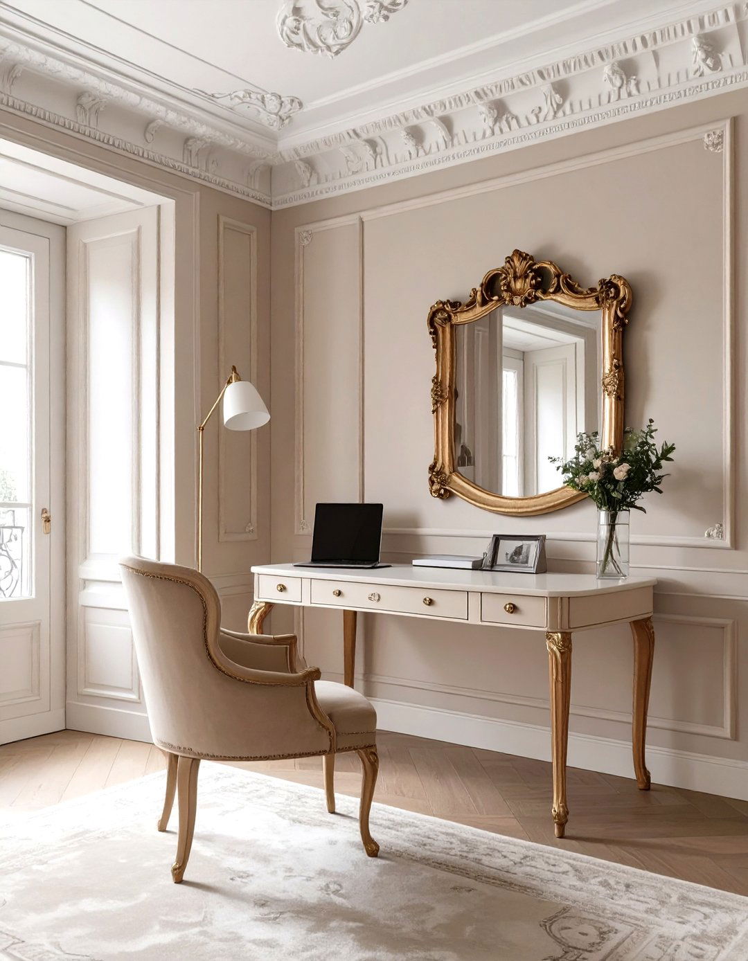 Parisian Chic Home Office - 30 home office decorating ideas