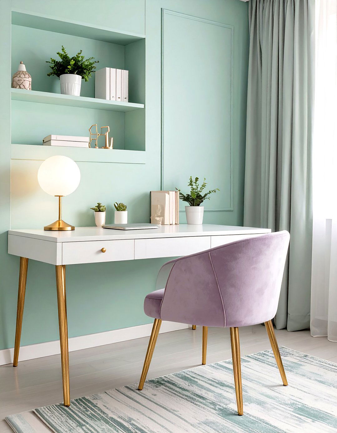 Pastel Dream Office - 30 cute office ideas