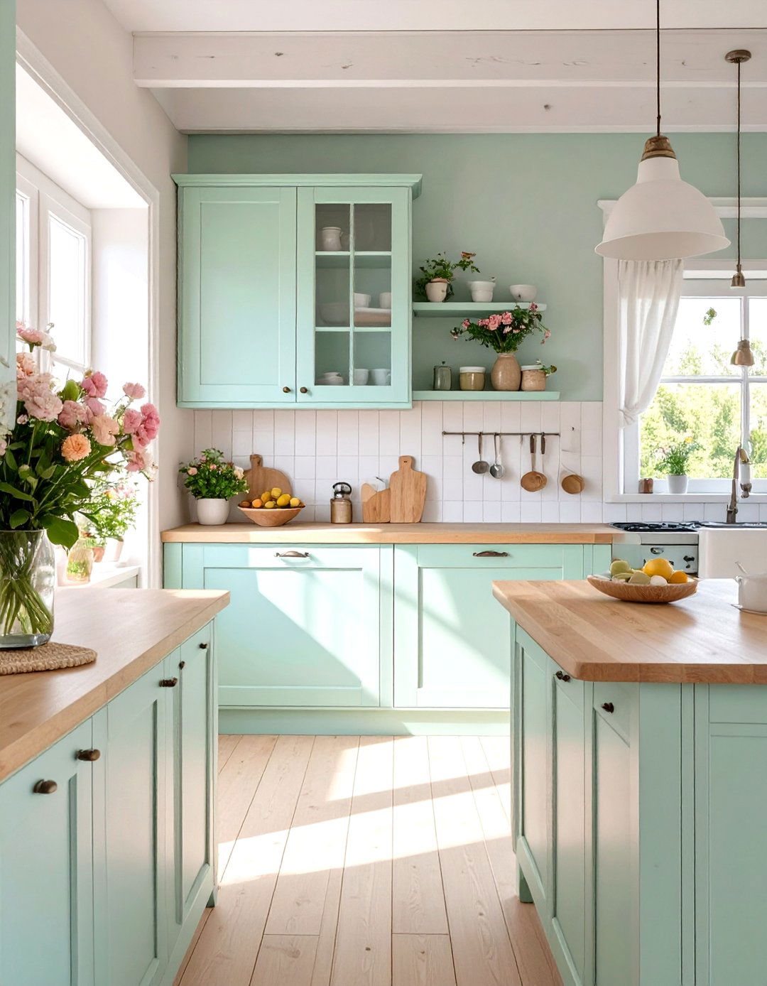 Pastel Palette Country Kitchen - 30 country kitchen designs