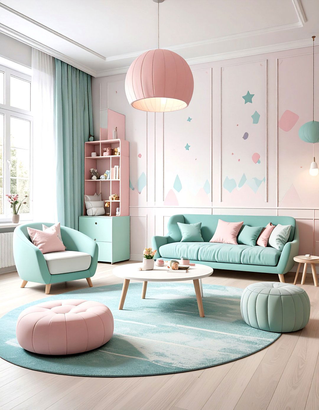 Pastel Pop Art Playroom Palette - 30 interior design color palette generator ideas