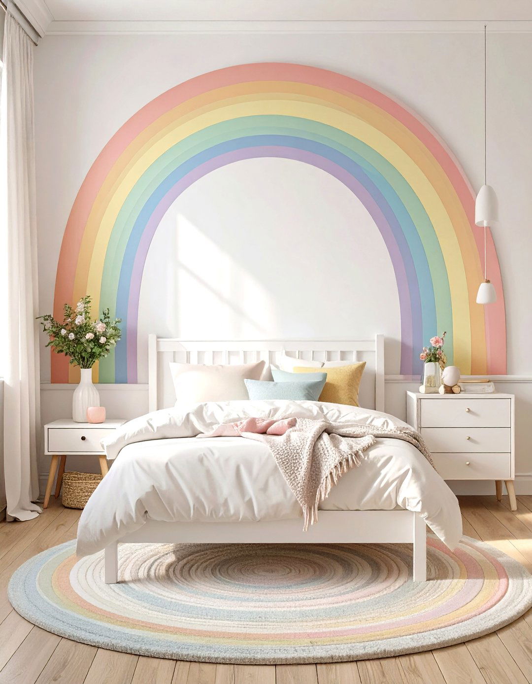 Pastel Rainbow Toddler Girl Bedroom - 30 toddler girl bedroom ideas