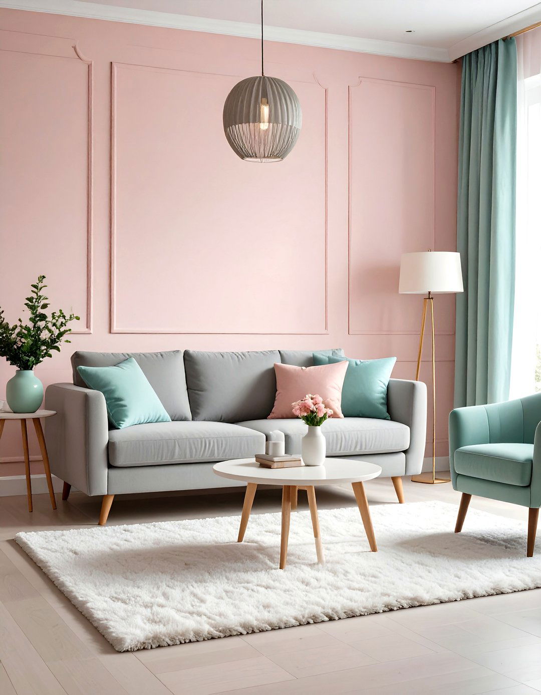 Pastel Serenity Living Room - 30 grey couch living room ideas