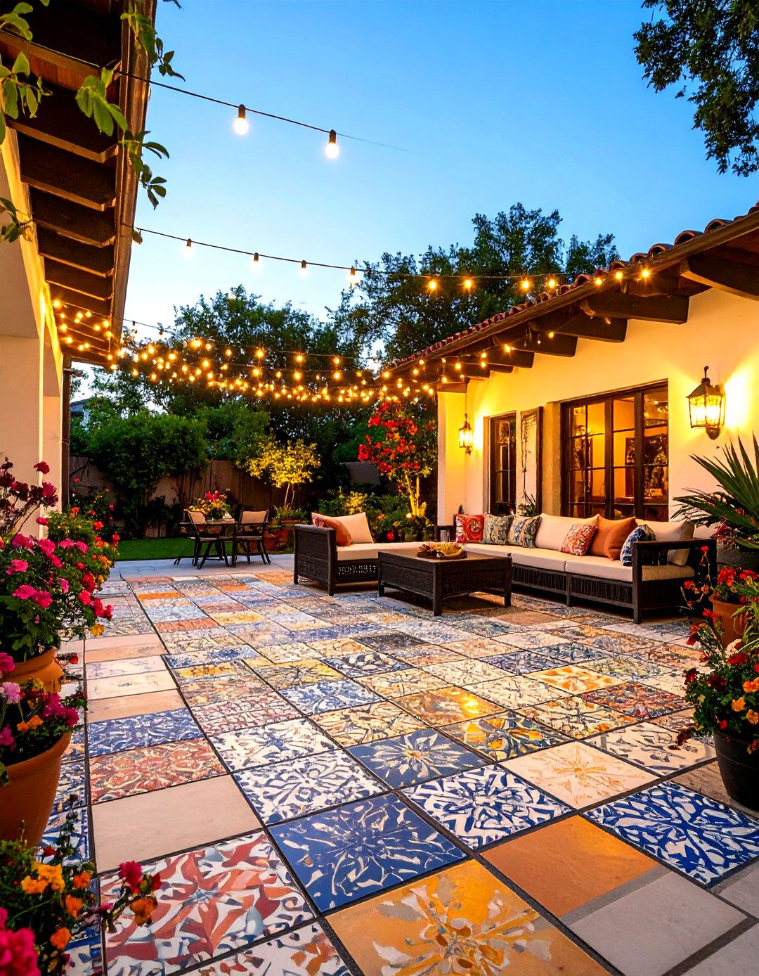 Patchwork Pattern Patio Tile - 30 patio tile ideas