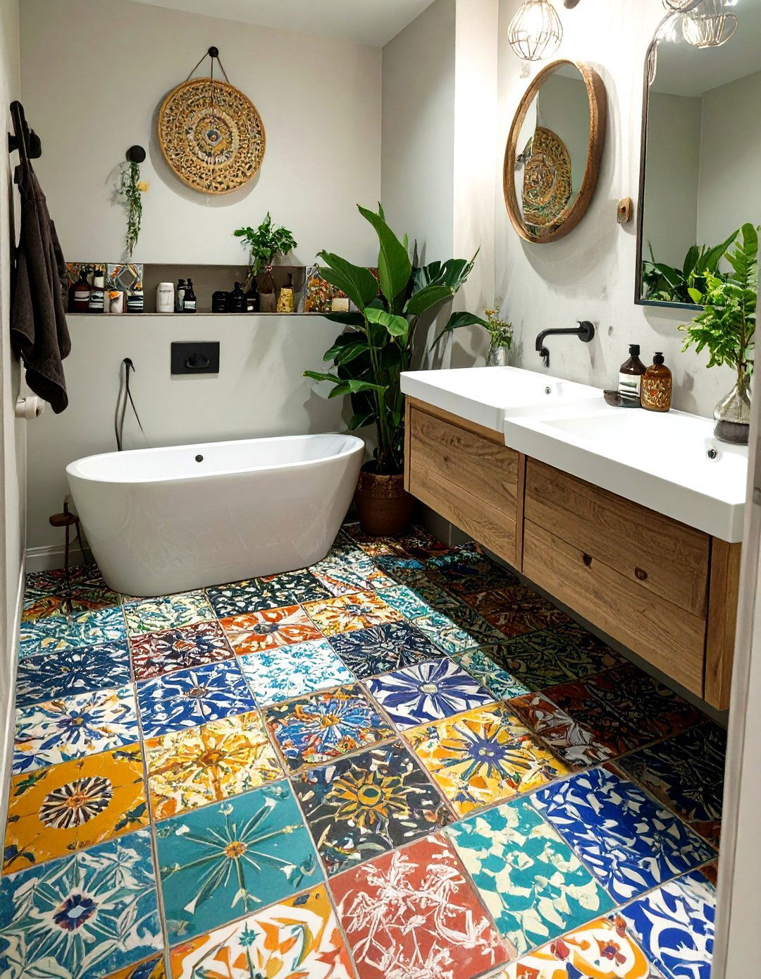 Patchwork Patterned Bathroom Tiles - 30 bathroom tiles design images ideas