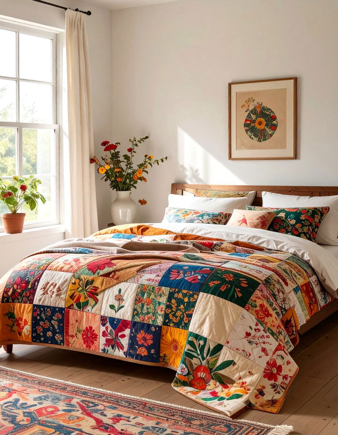 Patchwork Quilts and Textiles - 30 what is country interior design ideas
