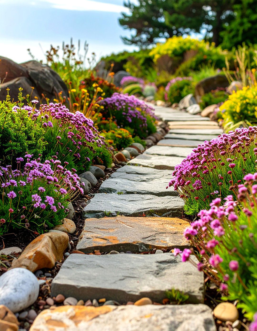 Path Edging Rock Garden - 30 simple rock garden ideas