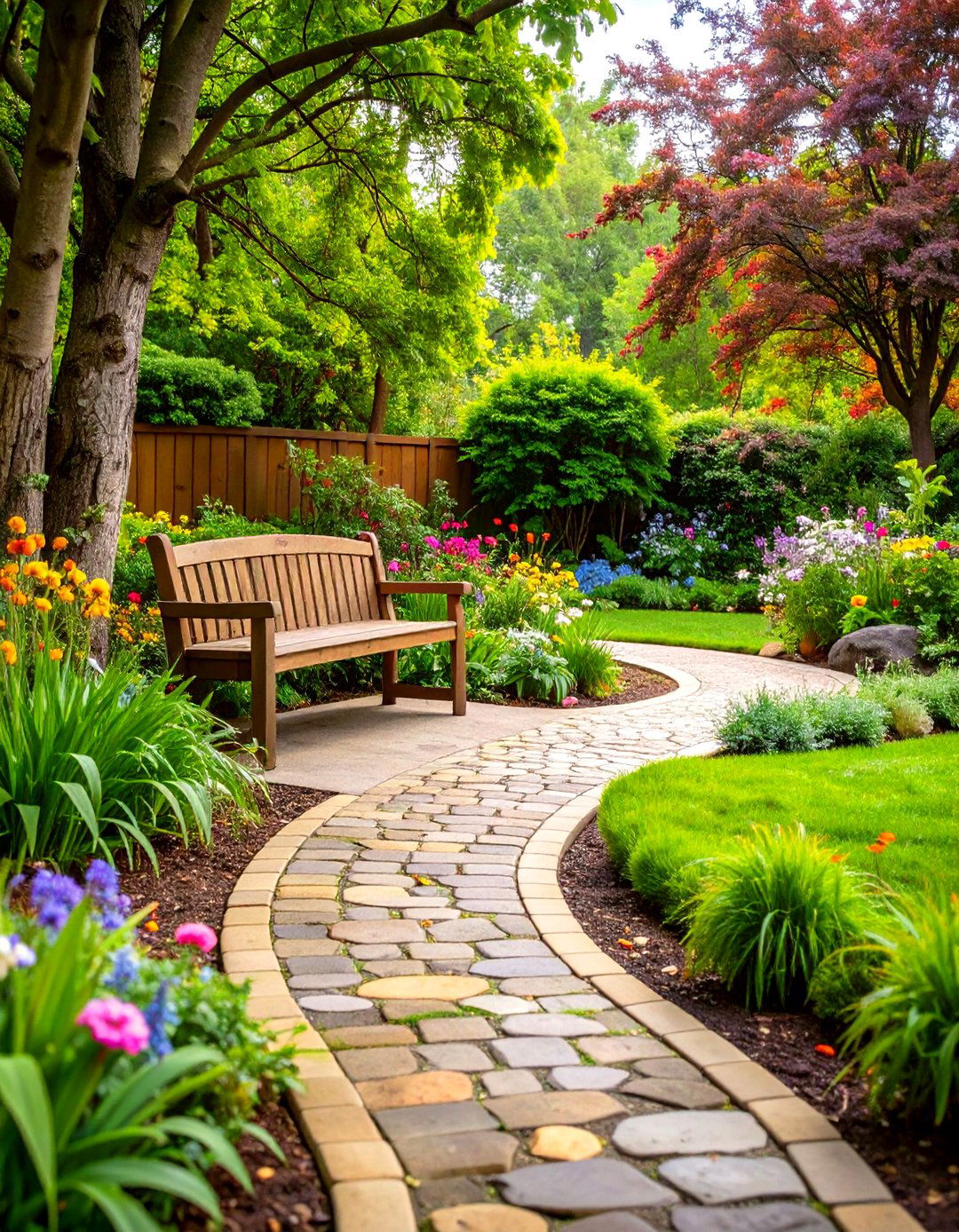 Path Integrated Patio Layout - 30 patio layout ideas