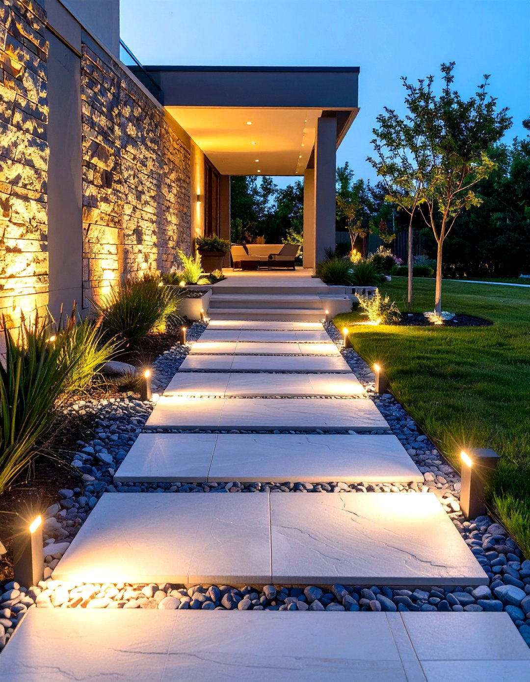 Pathway Magic With In Ground Lights - 30 outdoor light ideas