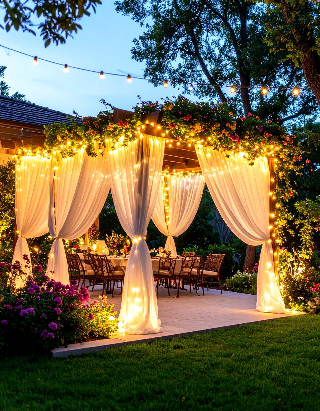 Patio Curtains with Built in LED Lights - 30 patio curtain ideas