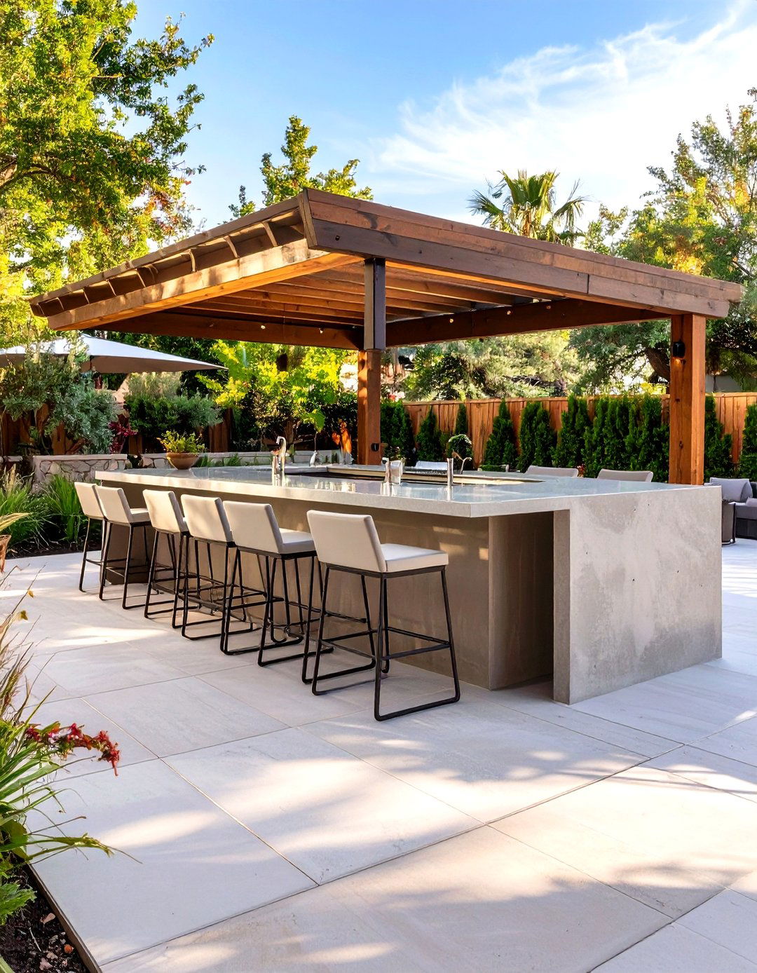 Patio Deck with an Outdoor Bar - 30 patio deck ideas