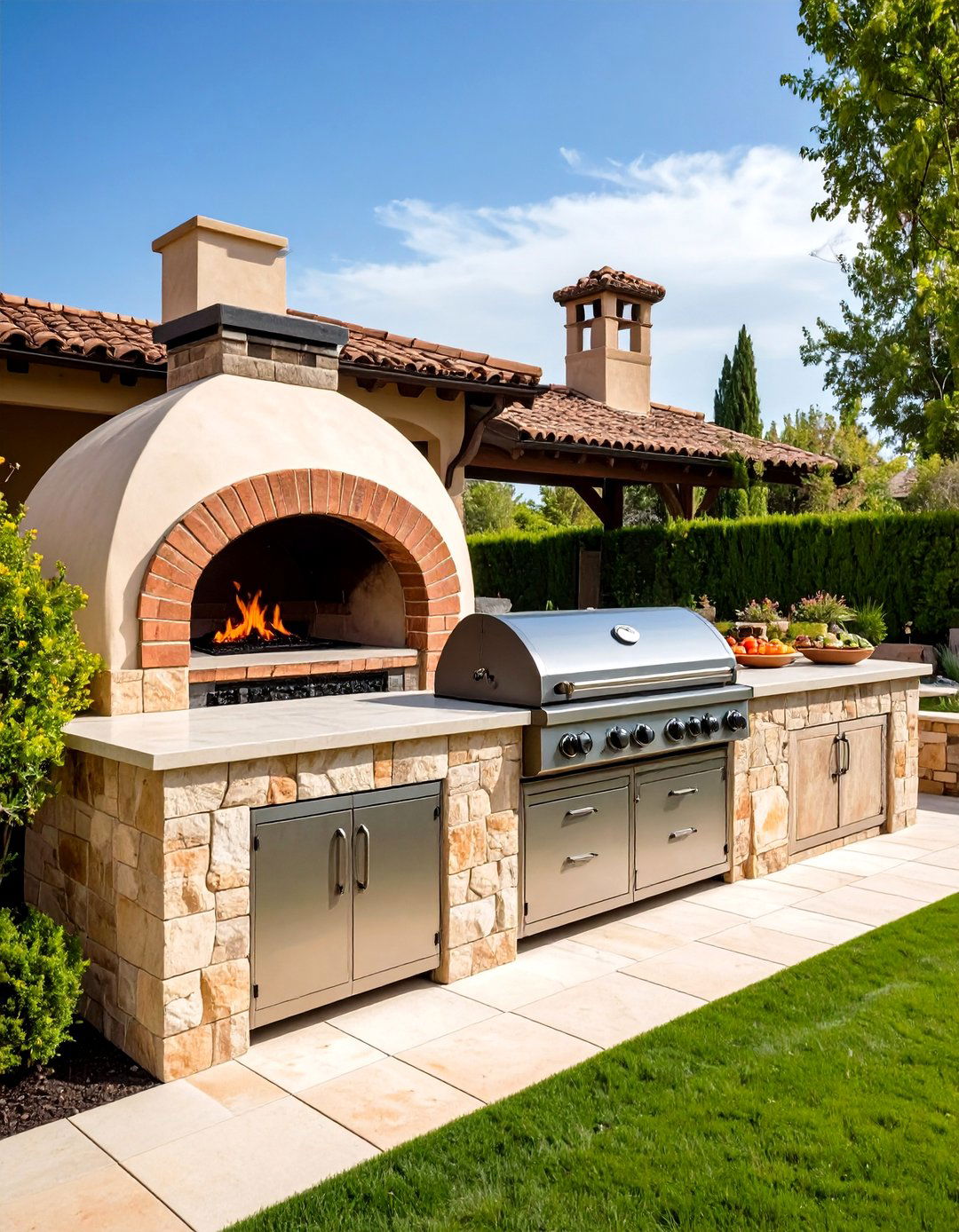 Patio Grill with an Outdoor Pizza Oven - 30 patio grill ideas
