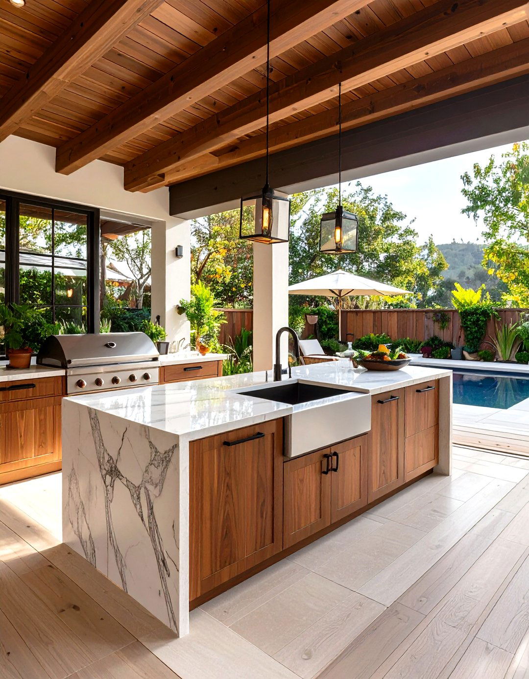 Patio Kitchen with Sink and Prep Area - 30 patio kitchen ideas