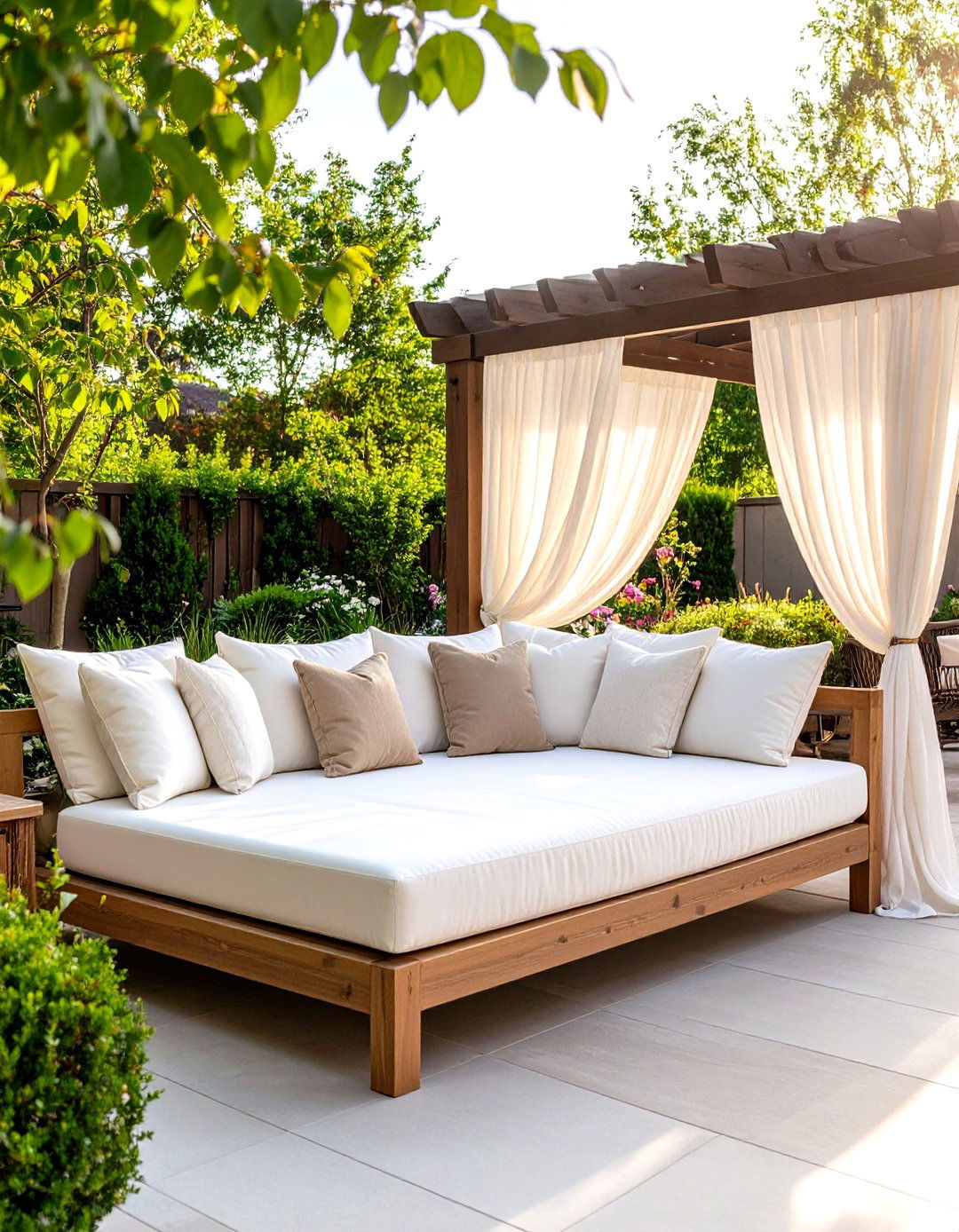 Patio Layout with a Daybed - 30 patio furniture layout ideas