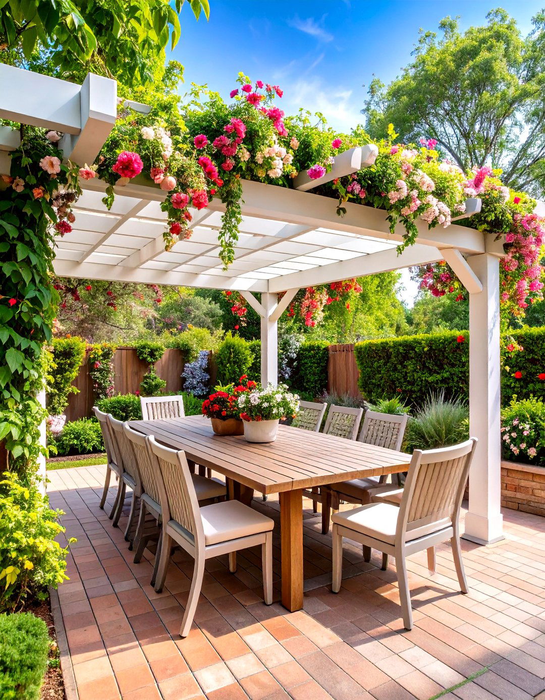 Patio Layout with a Pergola - 30 patio furniture layout ideas