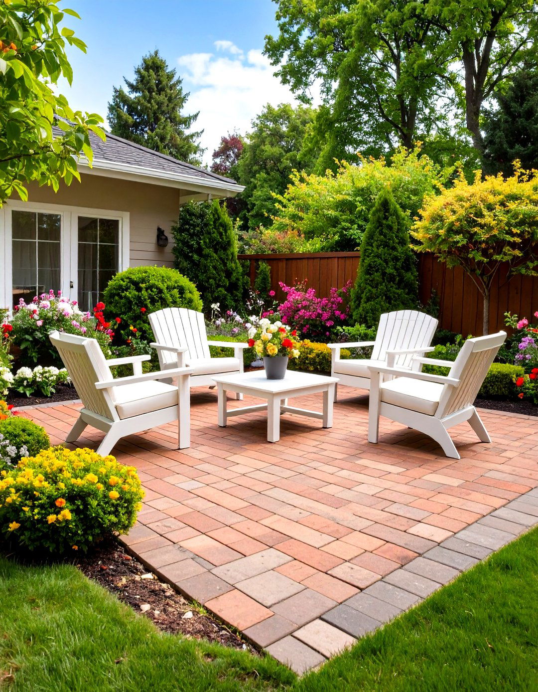Patio Pavers with a Soldier Course Border - 30 patio pavers ideas