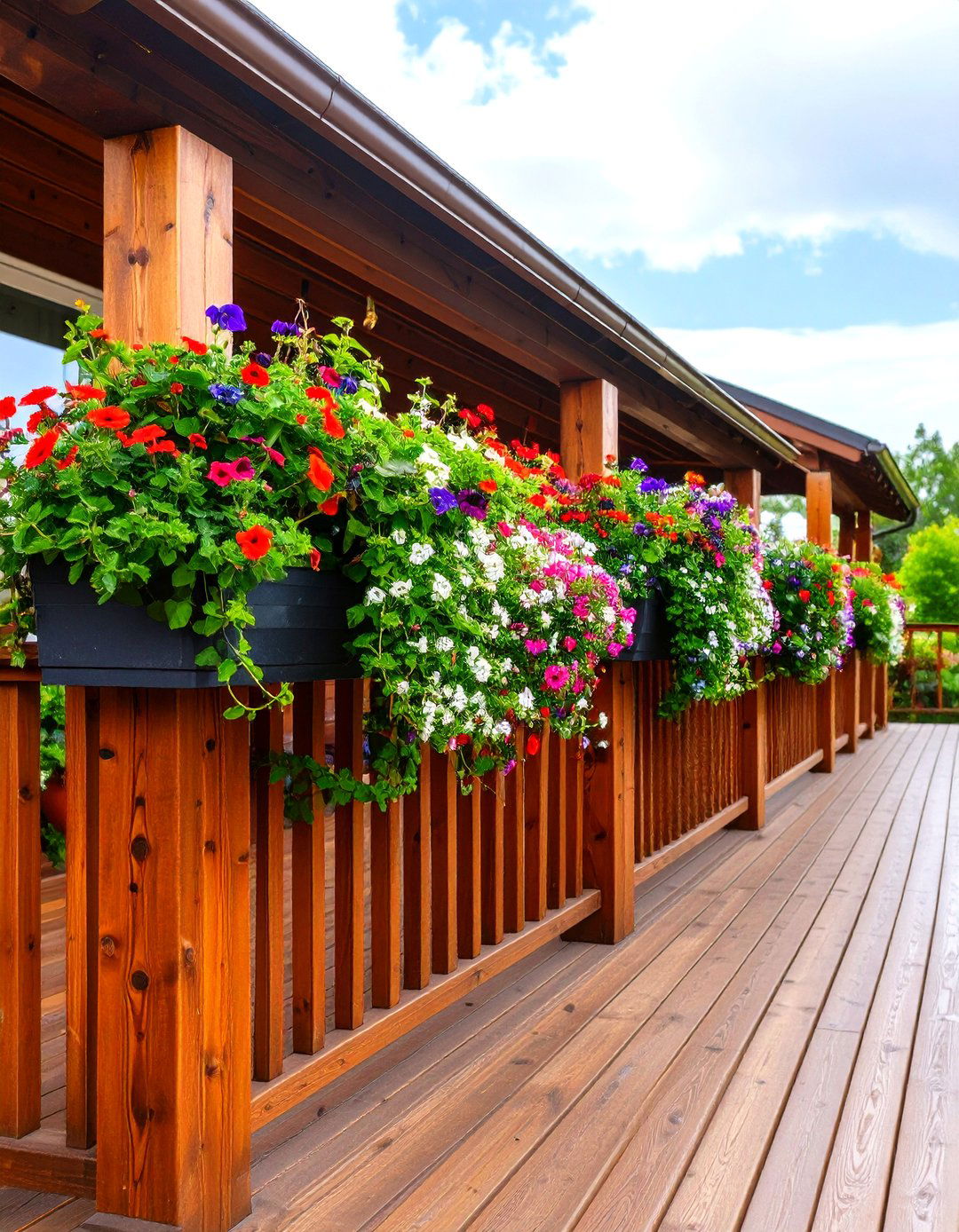 Patio Railing with Built In Planter Boxes - 30 patio railing ideas