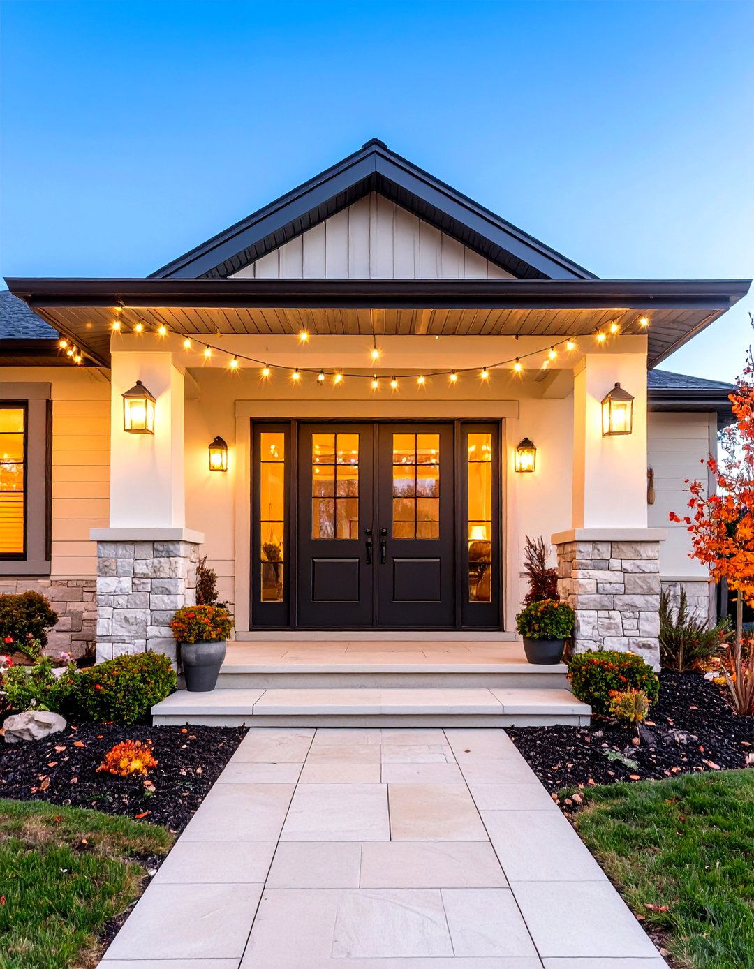 Patio String Lights Framing a Doorway - 30 patio string light ideas