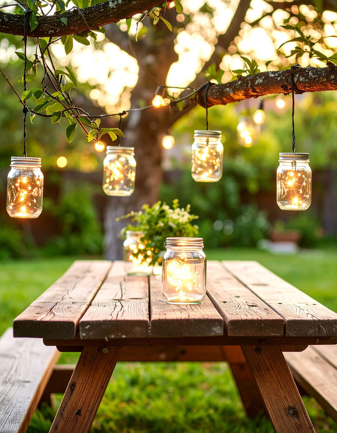 Patio String Lights Inside Mason Jars - 30 patio string lights ideas