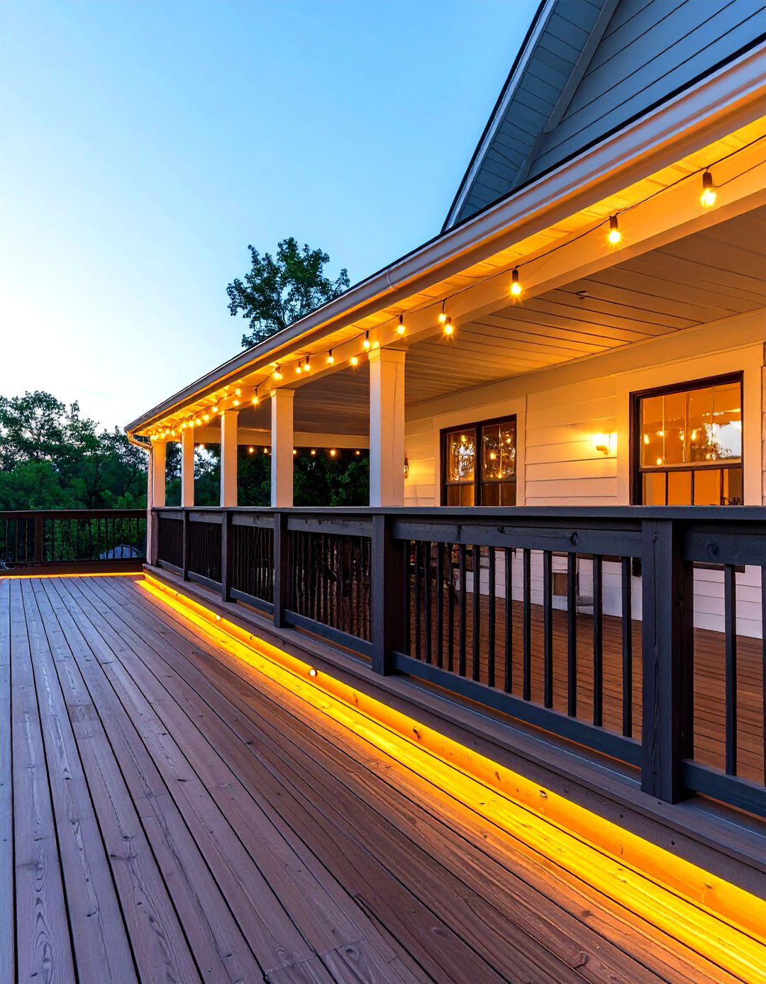 Patio String Lights Under Deck Railings - 30 patio string light ideas