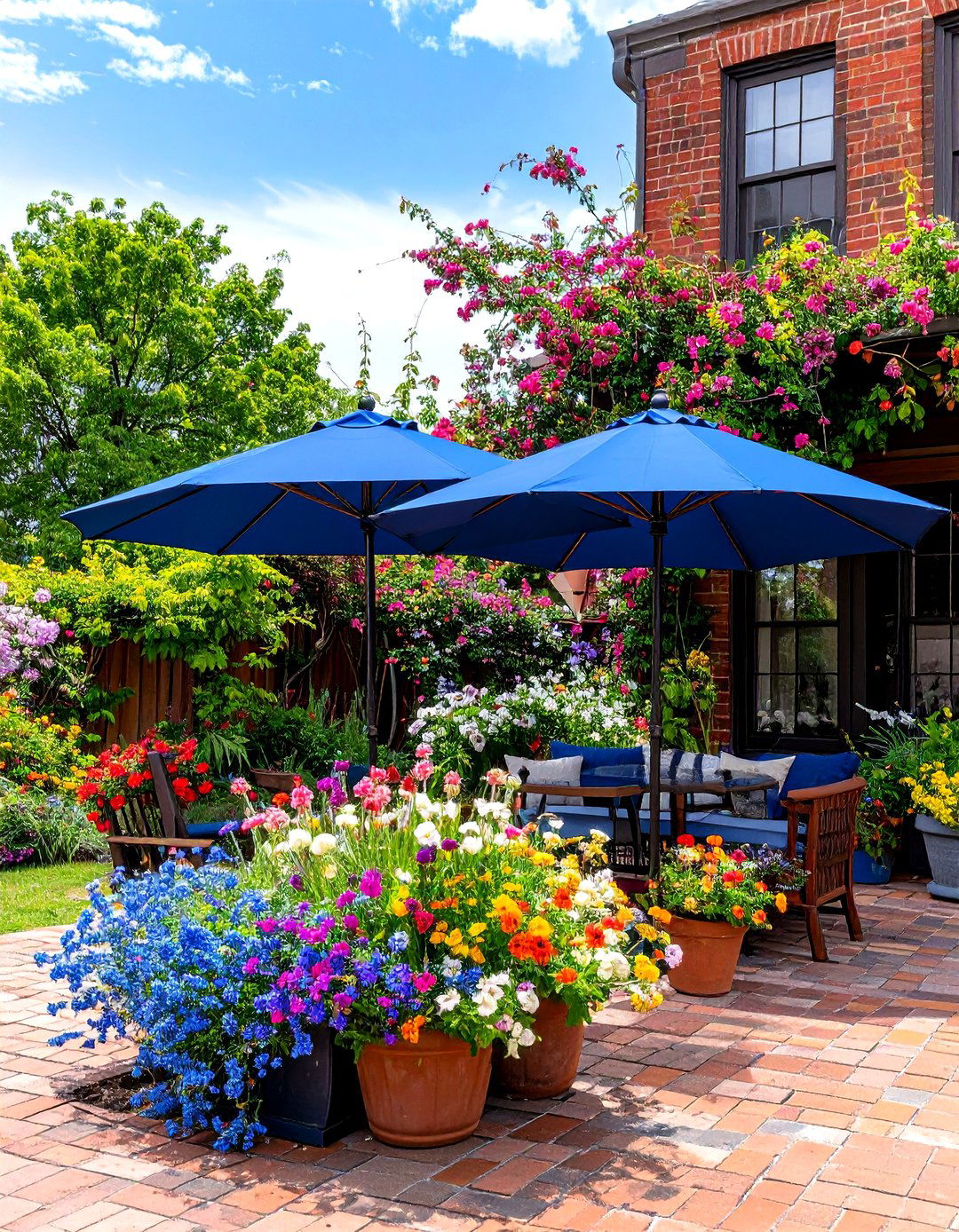 Patio Umbrella Cluster - 30 patio shade ideas on a budget