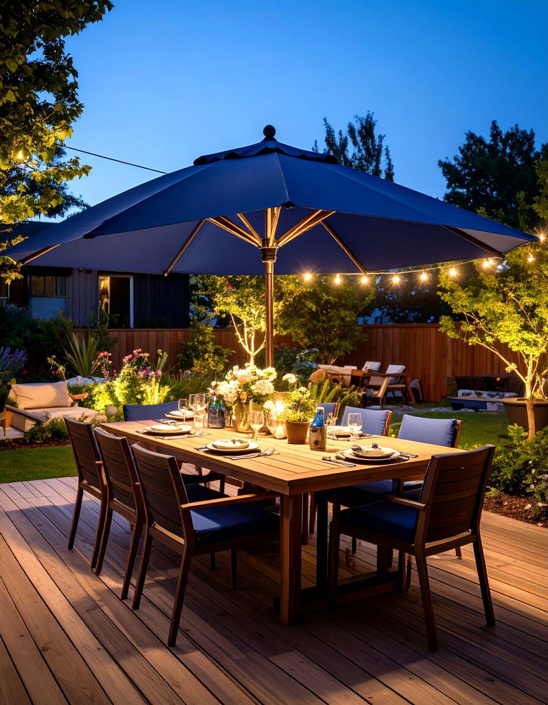 Patio Umbrella Lights - 30 patio light ideas