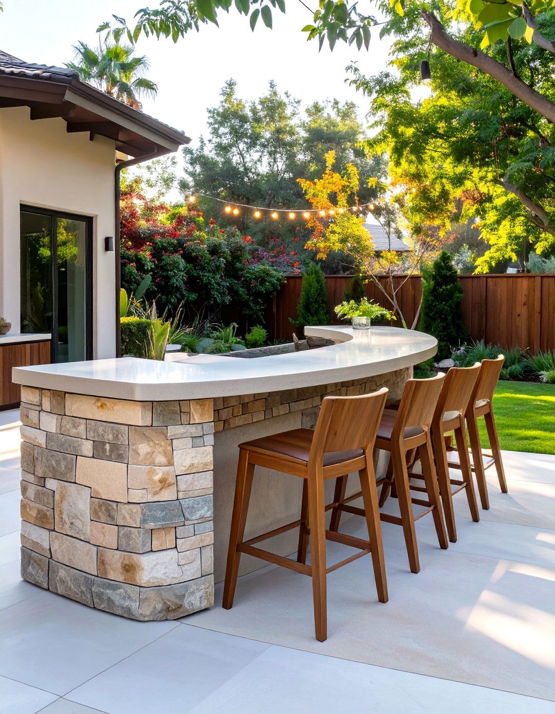 Patio with an Outdoor Bar and Stools - 30 outdoor patio design pictures ideas