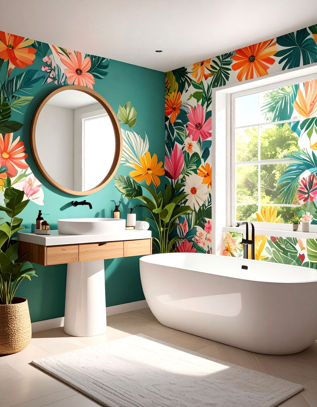 Pattern Heavy Powder Room Bathroom - 30 5x8 bathroom remodel ideas