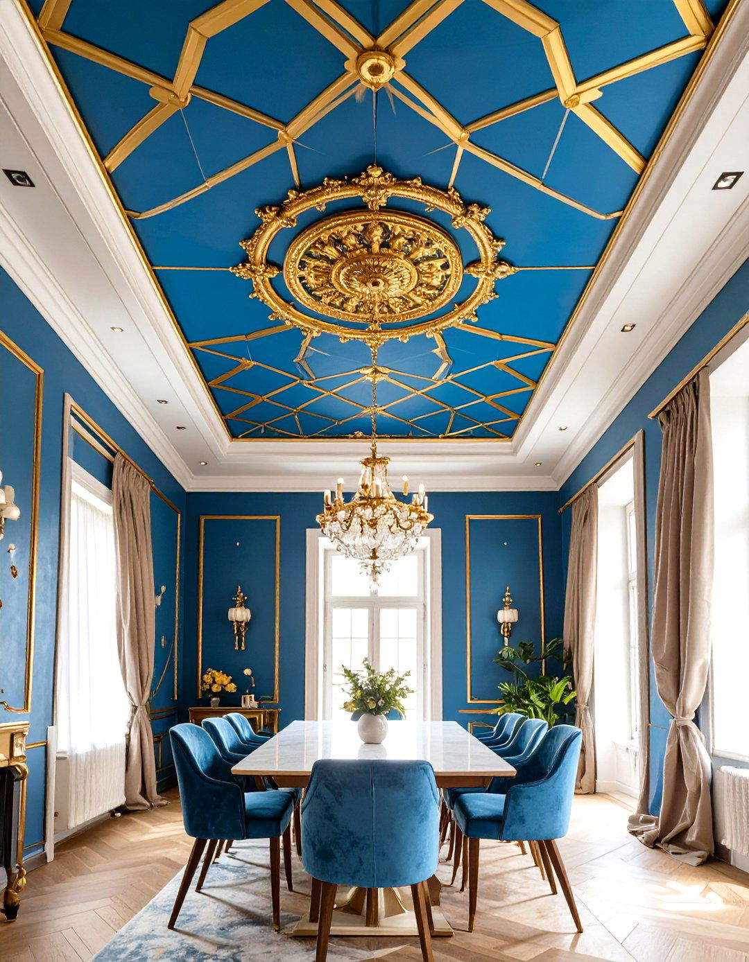 Patterned Ceilings for Surprise - 30 what is maximalist interior design ideas