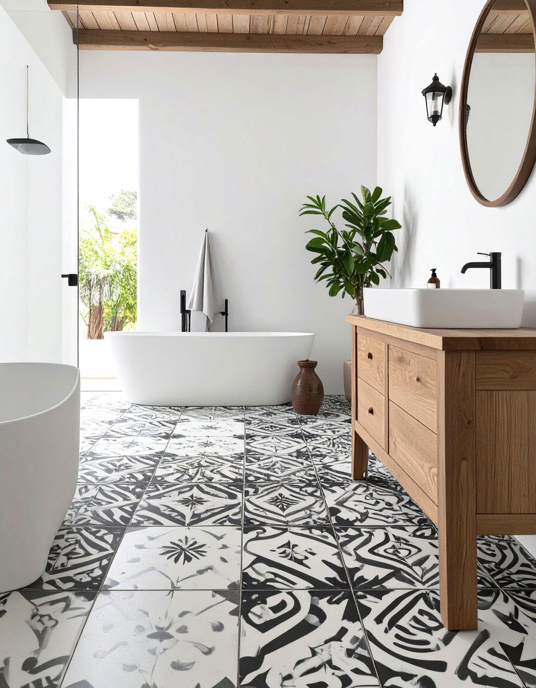 Patterned Cement Tiles - 30 spanish interior design ideas