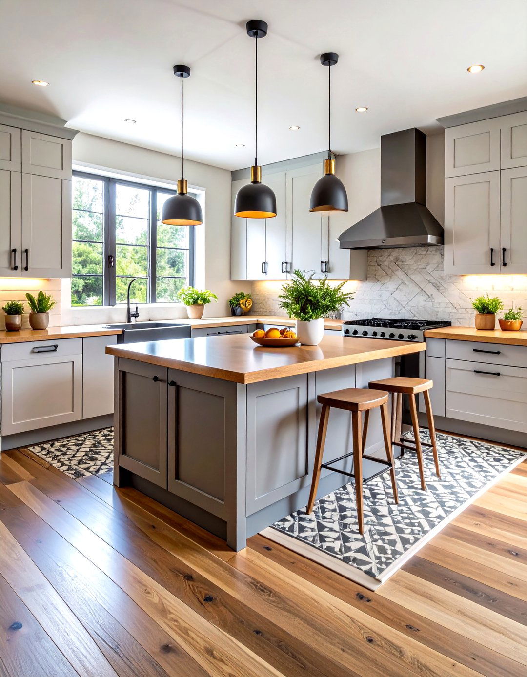 Patterned Ceramic Tile Kitchen Floor - 30 kitchen floor ideas