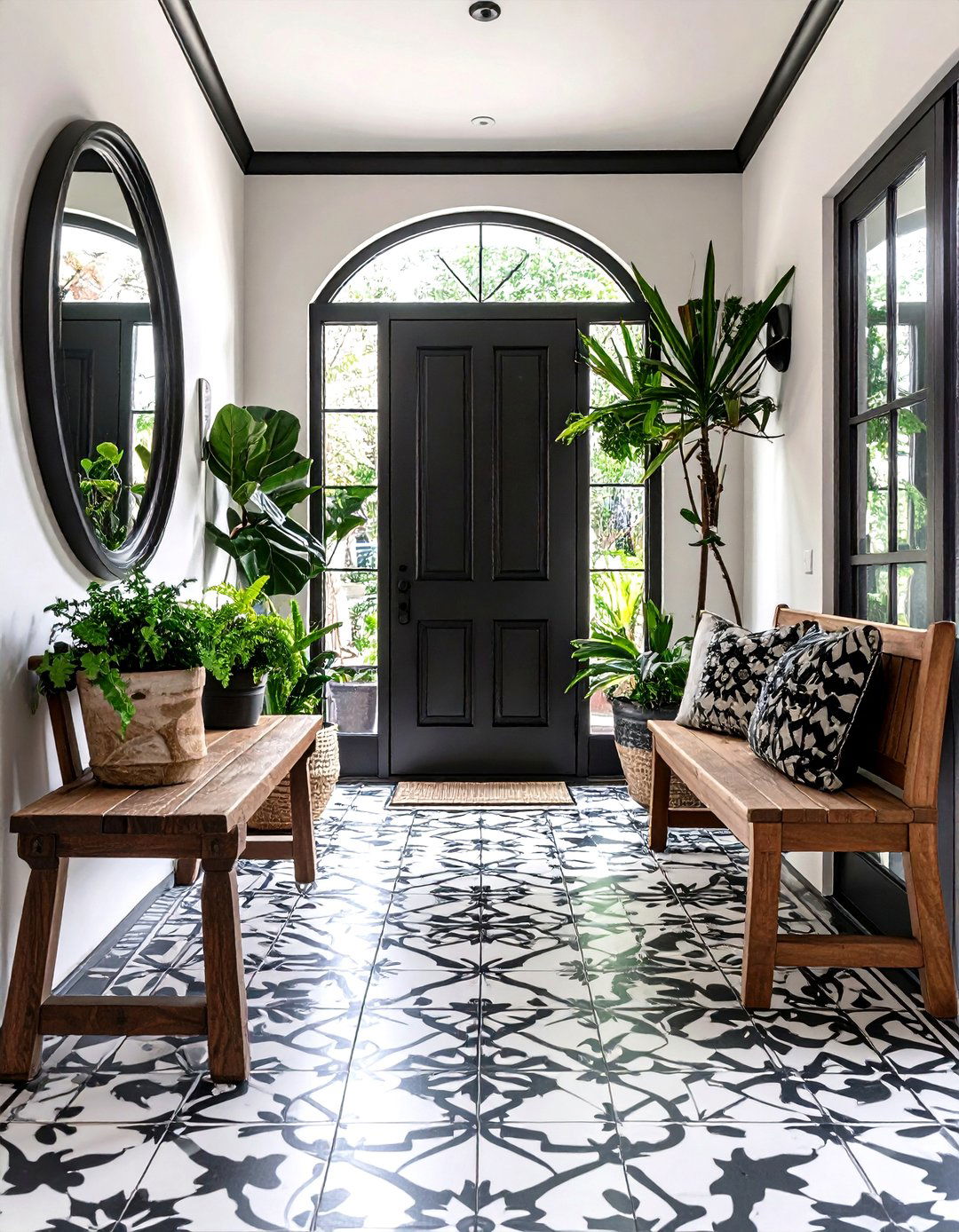 Patterned Encaustic Entryway Tile - 30 entryway tile ideas