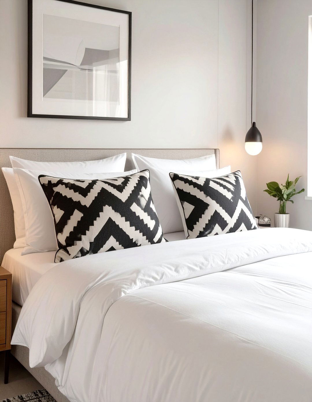 Patterned Textiles in Moderation for Small Bedrooms - 30 small bedroom decor ideas