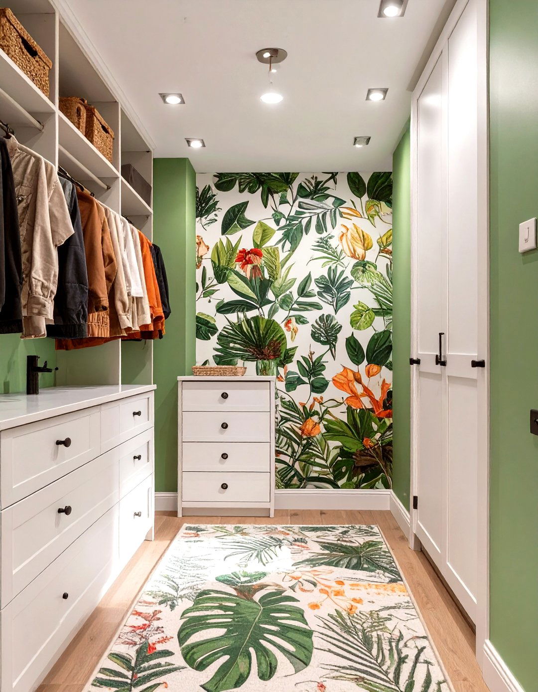 Patterned Wallpaper Accent - 30 broom wall color ideas
