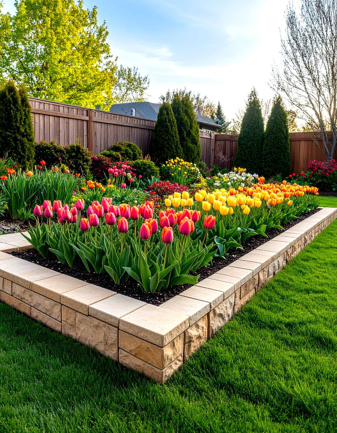 Paver Block Raised Garden Wall - 30 raised garden ideas
